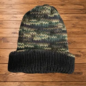 Unisex Reversible Camouflage-Black Beanie for Adults