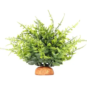 Green Boston Fern, Reptile  for Terrarium, Amphibian  Accessories Habitat Decor fit Crested Gecko Leopard Lizard Chameleon Ball Python Snake