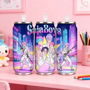 1pc 17oz thermos cup, stainless steel thermos and cold insulation water cup, water bottle, portable straw cup, outdoor cup, accompanying cup, coffee cup, cup set-Christmas Valentine's Day gift (straw in the cup) Suitable for gift giving