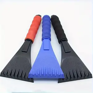 Multifunctional Car Ice Scraper, Snow Removal Brush, Snow Shovel with EVA Sponge Handle, Winter Car Accessories, Snow Removal Tool, Heavy Duty, Portable