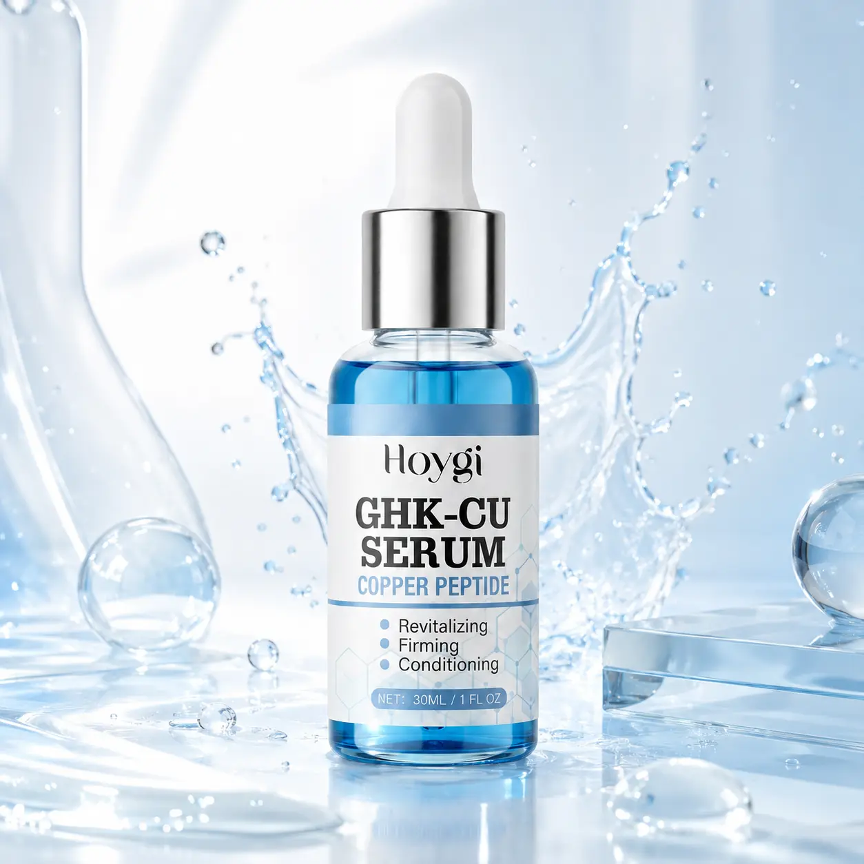 CLEARANCE DEAL: Hoygi GHK-Cu Copper Peptide Serum | Hydrating & Firming Facial Essence for Smoother Skin, Lightweight Daily Care (30 mL)