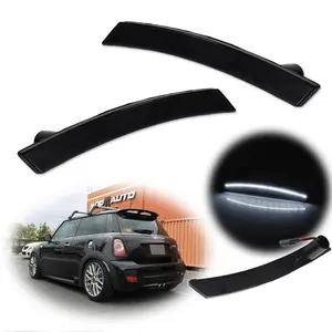 2PCS Smoke Lens White LED Rear Side Marker Lights For Mini Cooper R50 R52 R53 2002 2003 2004 2005 2006 2007 2008 Replace OEM 63147165871, 63147165872; MC2860101, MC2861101