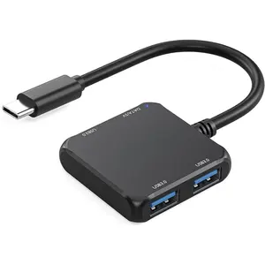 USB 3.0 Hub, 4 Port USB Hub Splitter,Portable USB Adapter Mini Multiport Expander for Desktop, Laptop, Gaming Console, Flash Drive, HDD, Printer, PC, Keyboards (C-4 Port USB Hub)