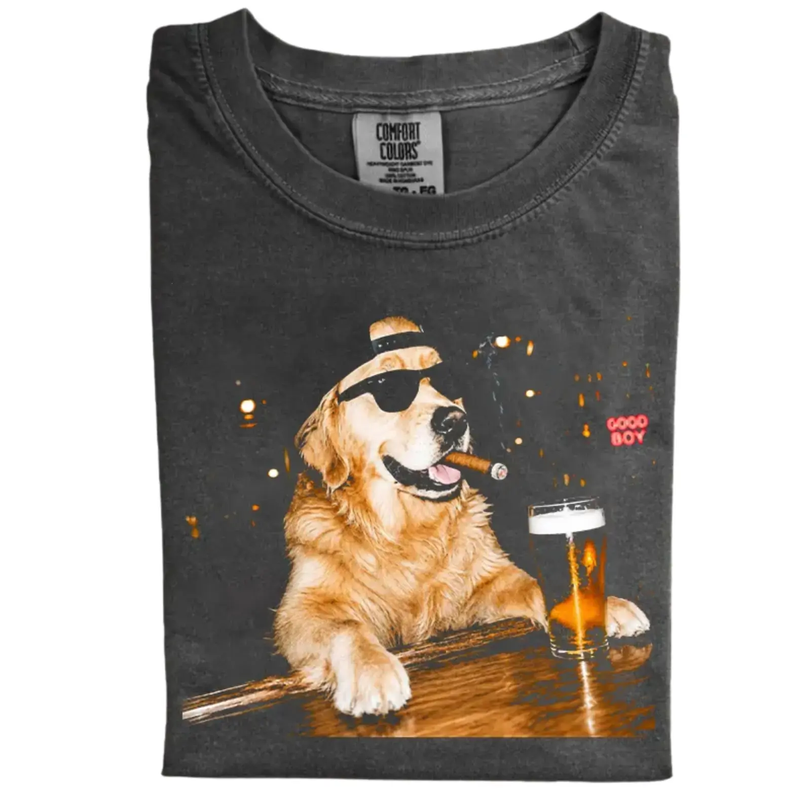 Funny Golden Retriever Drinking Beer T-Shirt, Vintage 90s Edgy Dog Meme Tee, Streetwear Graphic, Unisex Fit Design, Unique Pet Lover Gift