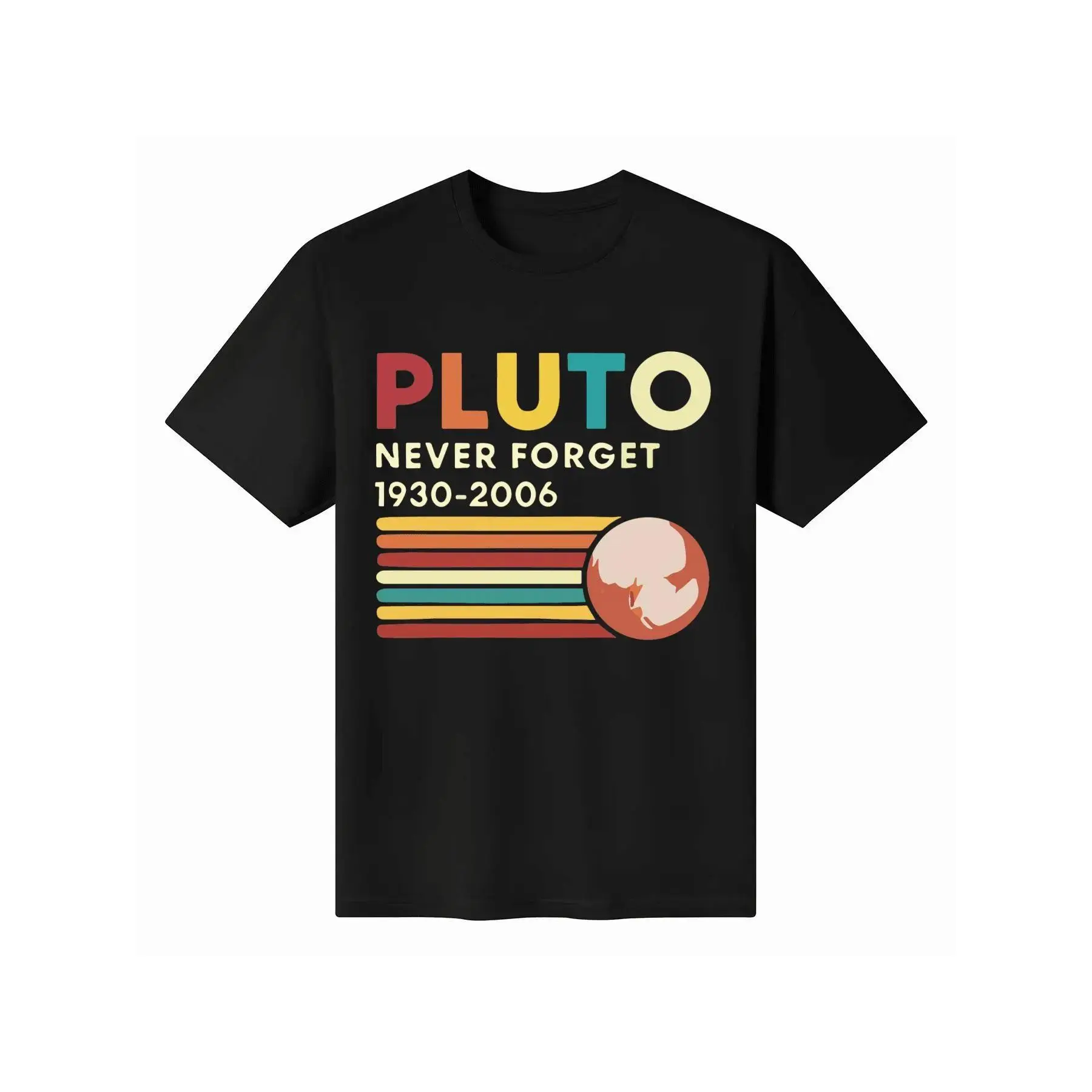 Payeah   Pluto Never Forget Vintage Funny Retro Space Science T-Shirt