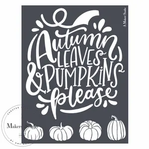 Pumpkins Please - Mesh Stencil 8.5x11