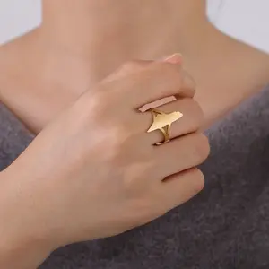 Stainless Steel Filled Palestine Map Ring