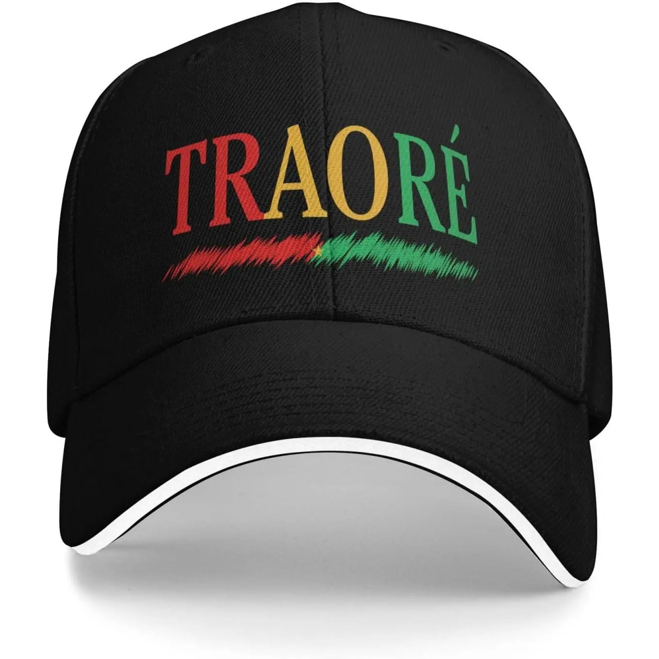 Burkina Faso Ibrahim Traoré Unisex Adjustable Snapback Wide Brim Baseball Cap - Everyday Sun Protection Dad Hat, Fits Most Head Sizes, Casual Outdoor Casquette, No, Traoré Print