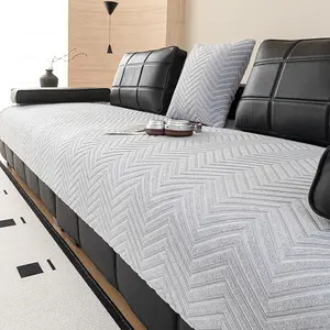 Contemporary Fashion Classic Quilted Sofa Cover, Soft Skin-Friendly Sofa Pad, Anti-Slip Dust-Proof Scratch-Resistant Pet Friendly