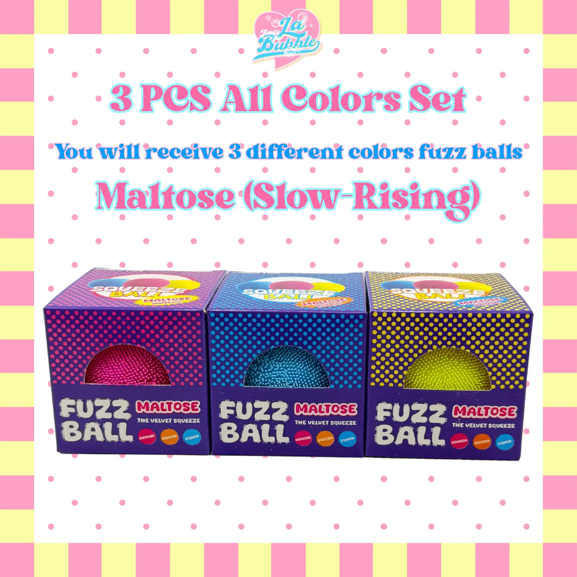 3 PCS (Blue+Pink+Yellow)