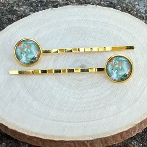 Shamrock Hair Pins – Set of 2 Gold-Toned St. Patrick’s Day Clips