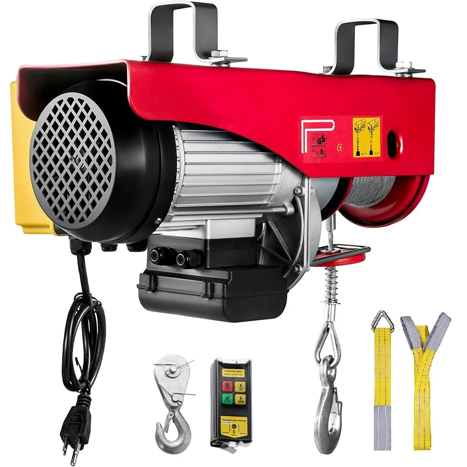 Spring new arrivals Electric Hoist Lift 1320LBS 600KG Overhead Electric Hoist 110V Wireless Electric Hoist Remote Control Garage Auto Shop Overhead Lift