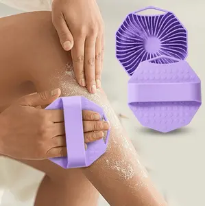 Sud Scrub Antimicrobial Silicone Body Scrubber, Exfoliating Body Brush for Sensitive Skin, Antibacterial Shower Scrubber for Body, Bathroom Essentials for Men & Women