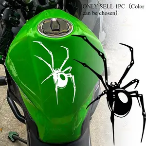 1PC Dark Trend "Deadly Spider" Car Stickers, Minimalist Line Art Graphic Car Rear Window Decals, Waterproof & Sunproof, Suitable for Skateboards, Suitcases, Mugs and More, Create Street Texture, Viral Personalized Decals, Universal Car Sticker