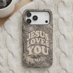 Jesus Loves You Camo Christian Phone Case for iPhone