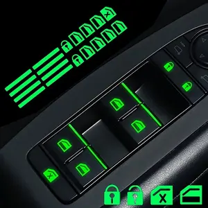 Car Interior Function Button Switches, Glow Stickers, Light-Up Reminder Stickers, Car Window Control Stickers, Universal Fit