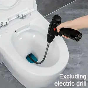 1pc Electric Pipe Dredging Device, Powerful Pipe Dredging, Toilet Clog Dredging Tool, Drain Clog Remover for Effective Cleaning, Kitchen and Bathroom Sewer Tool for Hair and Garbage