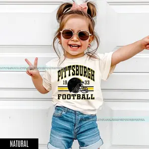 [Sale Up To 50%] Pittsburgh Football Vintage Men, Women and Youth T-Shirt, Vintage Unisex Pittsburgh Kids, Gift for Football Fan, Oversized Pittsburgh Toddle, Trendy USA Cotton Fabric