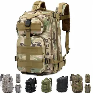 25-30L Waterproof Military Camouflage Backpack, Multi Compartment Backpack, Durable Hiking & Camping Gear with Multi-pocket Design for Outdoor Adventures