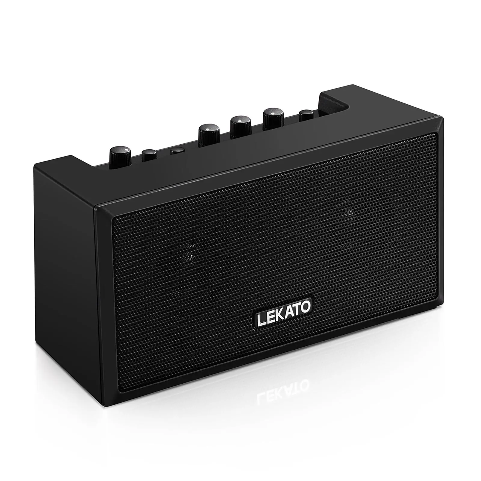LEKATO Guitar Amp Rechargeable Amplifier Electric Guitar Amp 5W Clean/Overdrive Bluetooth Guitar Amp Portable Guitar Amp for Daily Practice