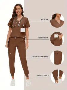 Summer Work Uniform Set for Women, Beautician & SPA Technician Care Womenswear Workwear, Breathable Comfortable Skin-Care Outfit