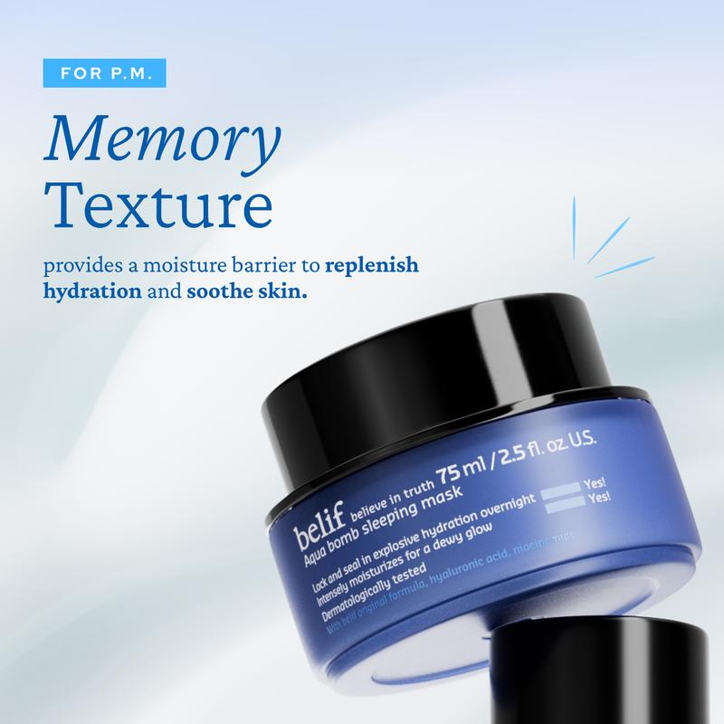 belif Vitamin E Jelly Overnight Mask – Hydrating & Plumping Face Moisturizer with Red Algae & Jojoba Oil, Deep Repair for Glass Skin, Korean Sleeping Mask for Intense Hydration & Radiance, 2.53 fl oz, comfort, skincare, moisture, moisturizing, skin repair