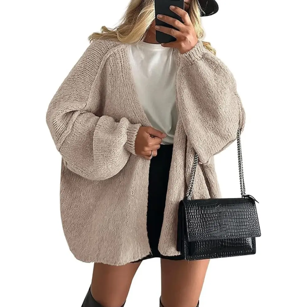 PRETTYGARDEN Womens Oversized Cardigan Sweaters Fall Long Lantern Sleeve Knit Open Front Lightweight PRETTYGARDEN Womens Oversized Cardigan Sweaters Fall Long Lantern Sleeve Knit Open Front Lightweight