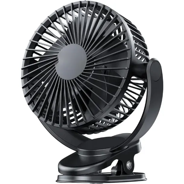 Portable Clip on Fan, Battery Powered, 3 Speed Quiet Rechargeable Mini Desk Fans, 360° Rotate for Home Office Stroller Camping Golf Cart (BLDC Motor)