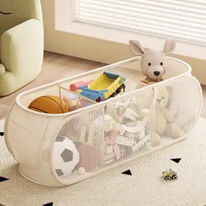 Large Capacity Toy Storage Basket with Divided Compartments for Easy Item Finding, Durable Large Capacity Plush Toy Storage Box Suitable for Children, Bathroom Hanging Bag Handheld Bucket Storage Basket Suitable for Living Room, or Bedroom, Home Organizer