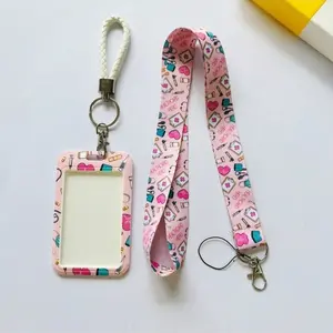 Cute Doctor Nurse Lanyard Set with ID Card Holder, Braided Keychain, Phone Strap, Polyester Material, Ideal Gift for Teachers Students Staff