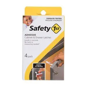 Safety 1st 256997 Adhesive Cabinet Latch, Pack of 4