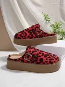 Women's Comfortable Casual Fashion Mules, Round Toe Thick Rubber Sole, Spring New Arrival, Stylish Trendy Shoes, Perfect for Daily Wear