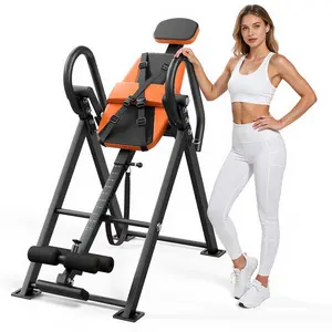 VEVOR Inversion Table, 300 lbs Capacity Heavy Duty Back Inverter Stretcher, Inverted Table with Dual-Roller Locking, Decompression Tables for Shoulders, Neck, Back, Multi-Angle Adjustable Tether Strap