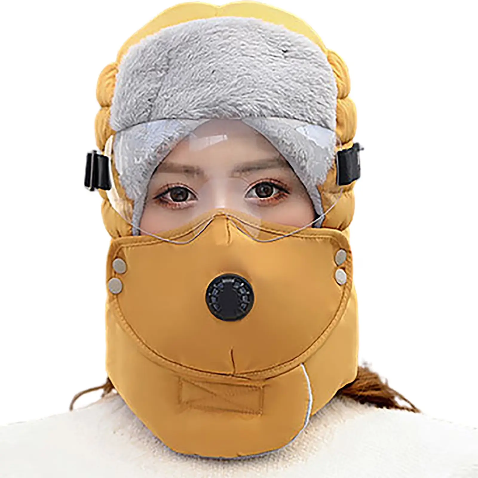 Unisex Winter Ski & Cycling Beanie Windproof Fleece Lined Skull Cap with Ear Flaps Warm Outdoor Headwear for Men & Women