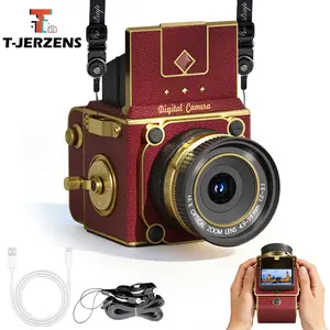 T-JERZENS Retro Digital camera 64MP,Portable vintage Camera,16X Digital Zoom 2.7K vlogging camera,cameras for photography,Compact Travel Camera for Boy,Girl,Birthday Gifts,New Year Gift