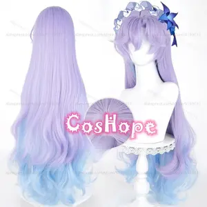 Cantarella Cosplay Wig 90cm Long Purple Blue Mixed Wig Cosplay Anime Cosplay Wigs Heat Resistant Synthetic Wigs for Costume