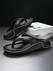 Men's Casual Flip Flops, Open Toe Sandals for Outdoor & Indoor Use, Beach Shoes Couple Style, Comfortable Footwear for Summer, Fashionable Flip Flops