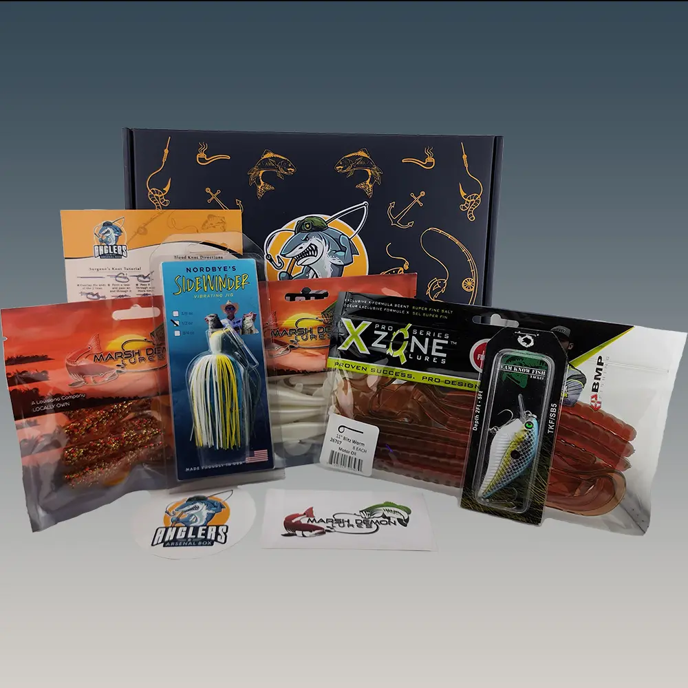Anglers Arsenal Box Bite Box of custom fishing lures Anglers Arsenal Box Bite Box of custom fishing lures