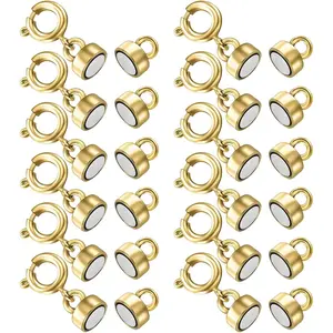 Magnetic Necklace Clasp as Gift for Mom Necklace Extender Gold,Extender for Women Jewelry Clasp Converters for Bracelet Necklaces Anklet Chain Jewelry Set(12Pcs Gold)