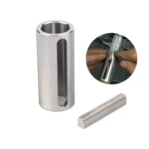 3mirrors Gas Engine Pulley Crank Shaft Sleeve Adapter Predator Stainless Steel - 3/4" to 1" L=2 1/4" w/ 3/16" 1/4" Key