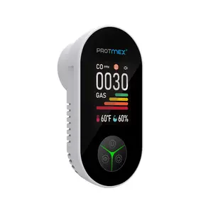 Protmex C-O & Gas Detectors Plug in, Home C-O Gas Detector with Temperature & Humidity Monitoring - Large Screen 4 in 1 C, O and Gas Detector Easy Installation for Home Travel