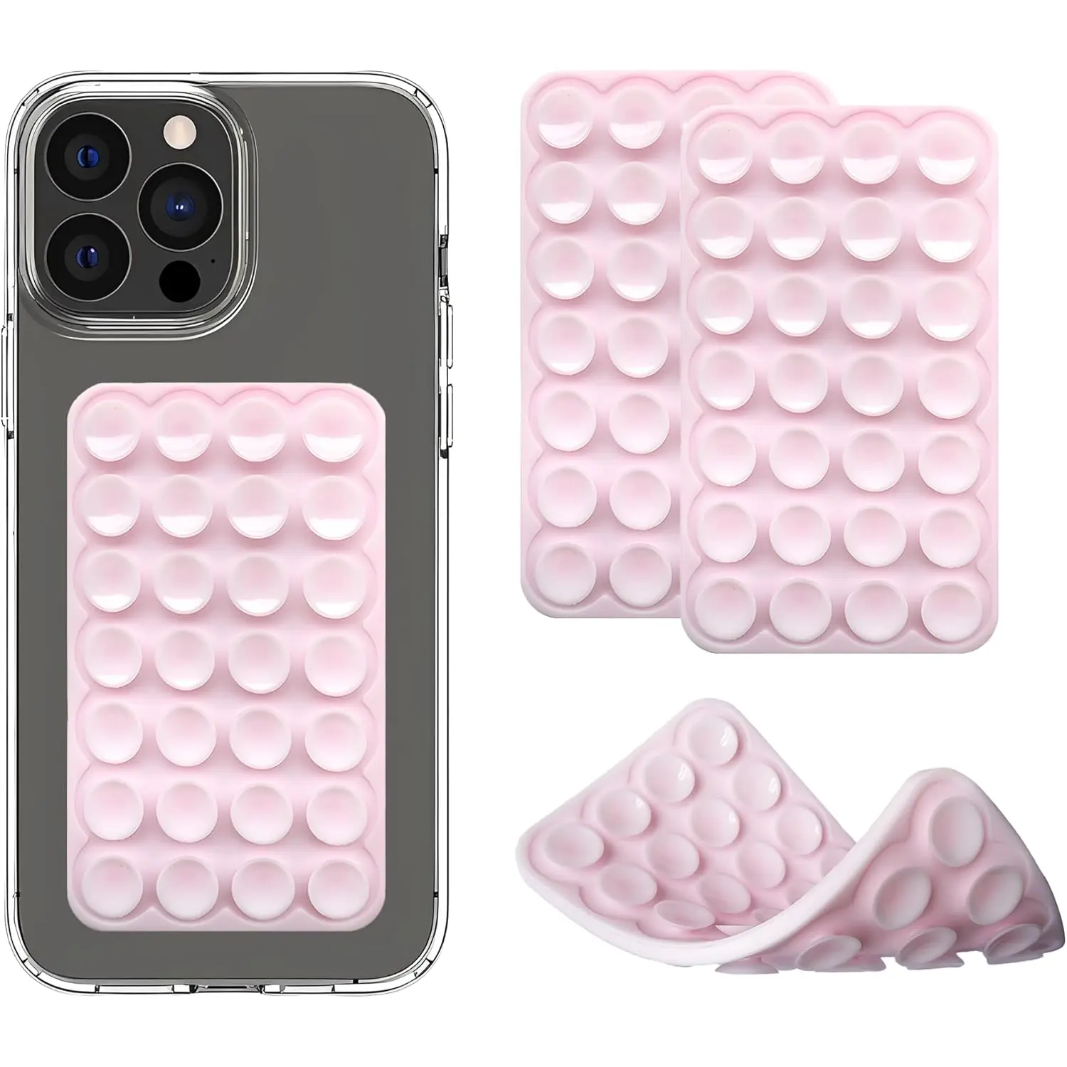 Silicone Suction Phone Case Mount Phone Accessories - Non-Slip Sticky Grip Holder, Strong Adhesive Suction Cup for Selfies and Videos