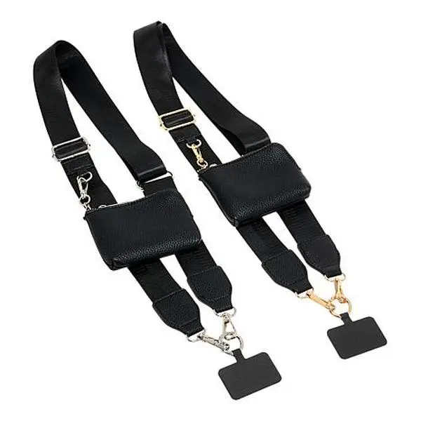 Rebecca Faith 2-Pack Clip & Call Phone Straps with Pouches