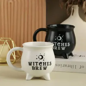 Witch's Brew Coffee Mug, 1 Count Ceramic Heat Resistance Coffee Cup with Handle, Drinking Cup for Home Office Dormitory Party, Halloween