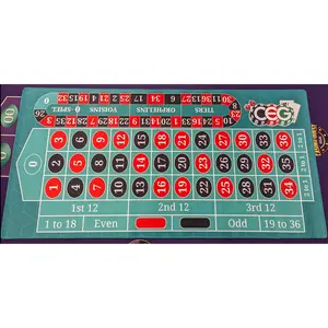 CEG Single Zero Roulette Desk Mat 48" X 24"