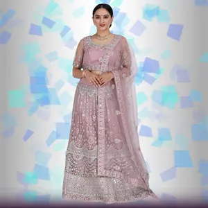 Chiro's By Jigyasa Mirror work lehenga Choli - Mauve