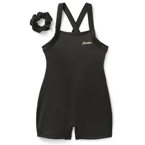 Justice Girls Dance and Gymnastics Biketard with Scrunchie, Sizes XS-XL