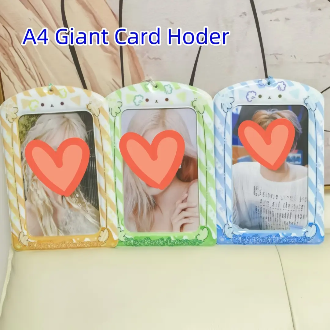 KPOP Idol A4 Giant Card Holder - Durable PVC, Large Capacity Storage for Fans, Ideal Birthday or Anniversary Gif
