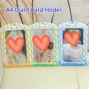 KPOP Idol A4 Giant Card Holder - Durable PVC, Large Capacity Storage for Fans, Ideal Birthday or Anniversary Gif