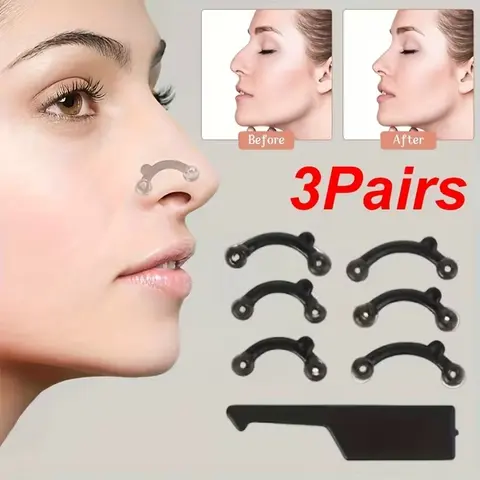 3 Pairs Nose Clips, Nose Bridge Enhancer, Nose Shaper, Beauty Tool